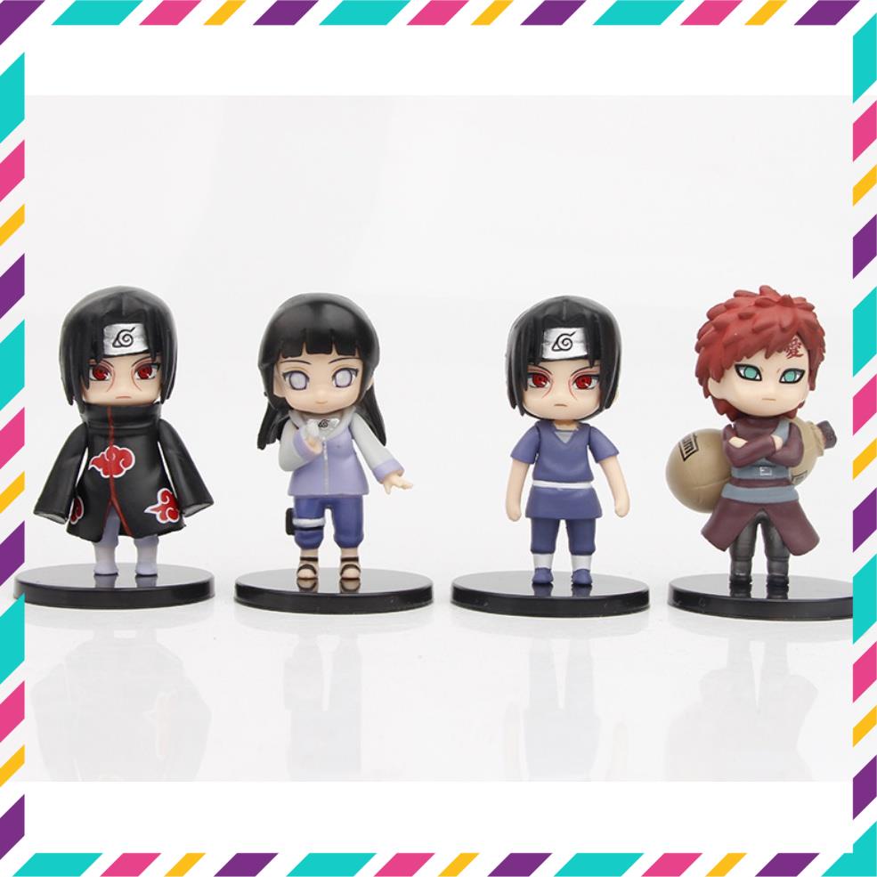 Mô Hình Naruto ChiBi Siêu Đẹp, Bộ 4 Mẫu Naruto ChiBi Thế Hệ Mới - Cao 6,5cm