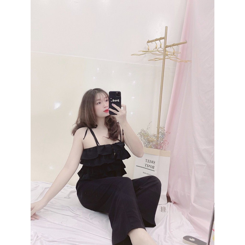 [ Mã WASTAPR giảm 10K đơn 50K] ÁO 2 DÂY 4 TẦNG BÈO - FREESIZE DƯỚI 55KG - CAROTSHOP | BigBuy360 - bigbuy360.vn