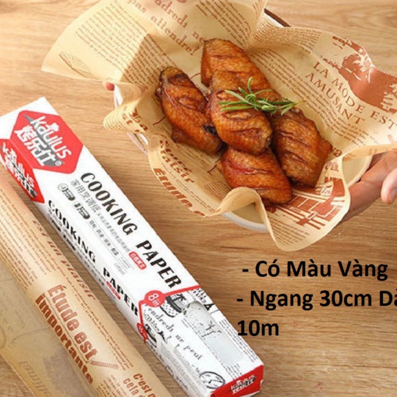 Giấy Nến Thấm Dầu, Nướng Bánh Cho Nồi Chiên Không Dầu An Toàn Vệ Sinh Hình Tờ Báo Phong Cách Vintage