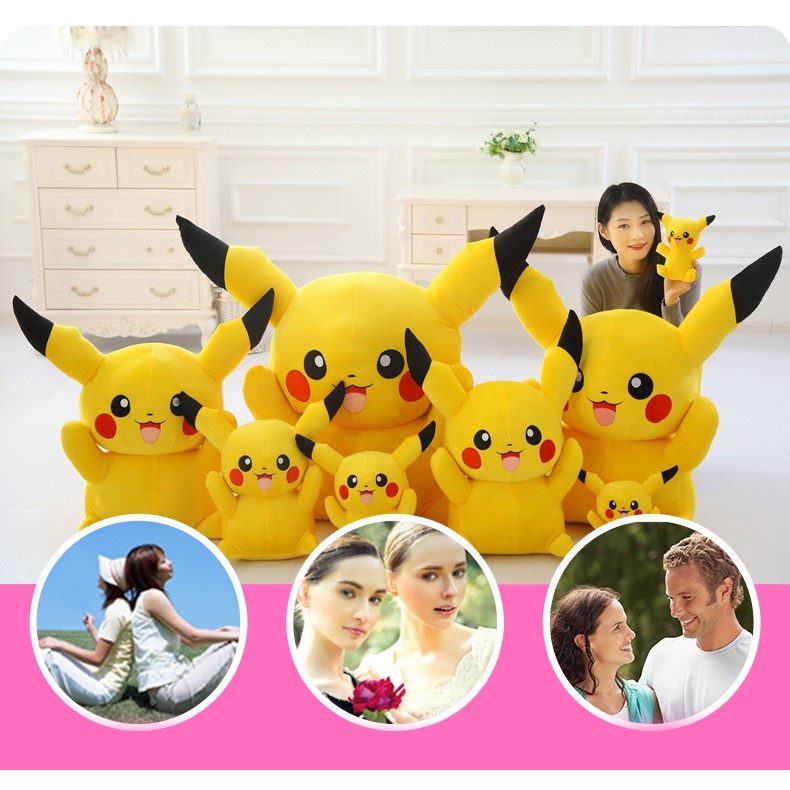 GẤU BÔNG PIKACHU GIƠ TAY (15CM ---&gt; 75CM)