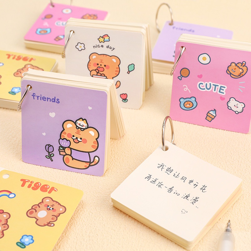 Sổ Ghi Chú Bỏ Túi Bằng Sắt Họa Tiết Hoạt Hình Dễ Thương