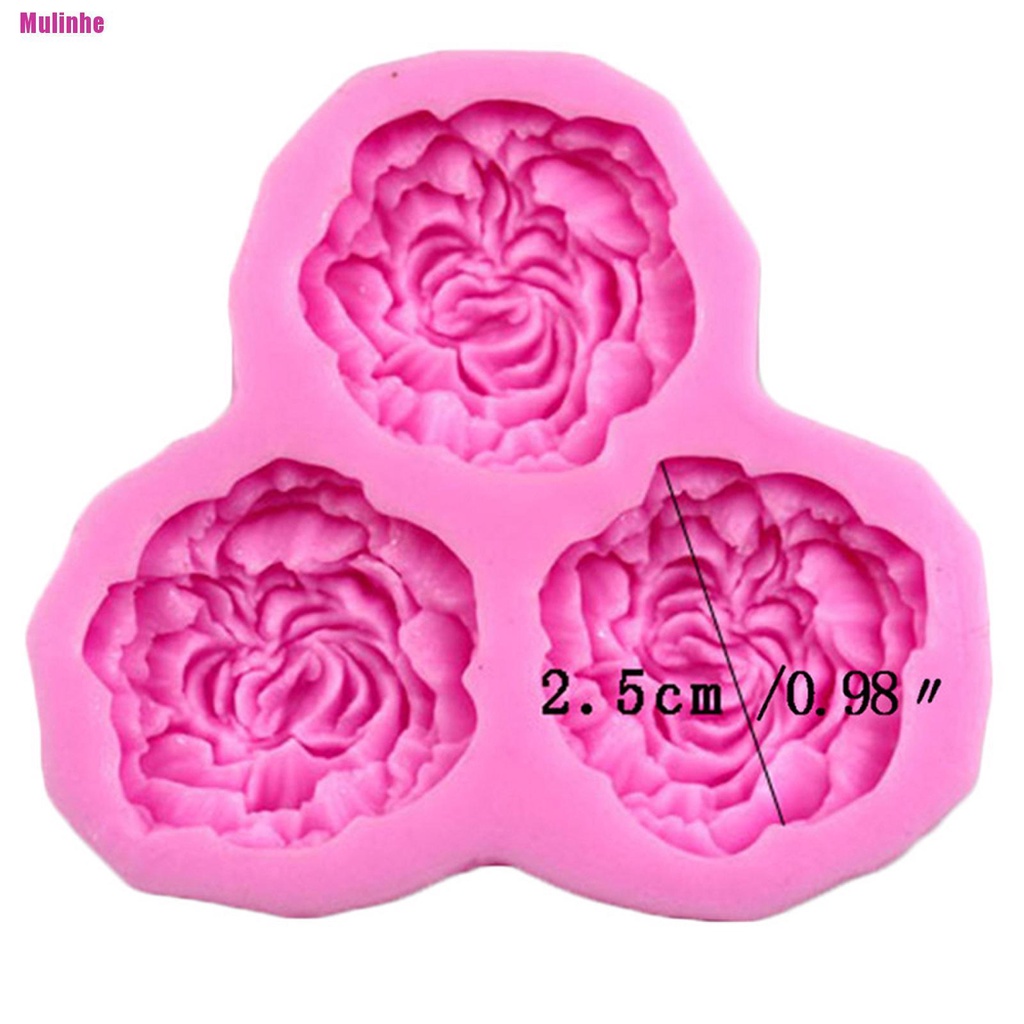 Khuôn Silicone Tạo Hình Hoa Mẫu Đơn Trang Trí Bánh Kẹo / Xà Phòng