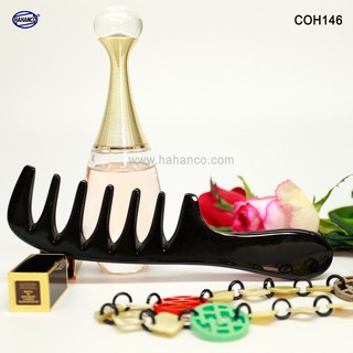 Lược sừng massage đầu giúp lưu thông máu - coh146 - răng thưa -horn comb of hahanco -chăm sóc sức khỏe