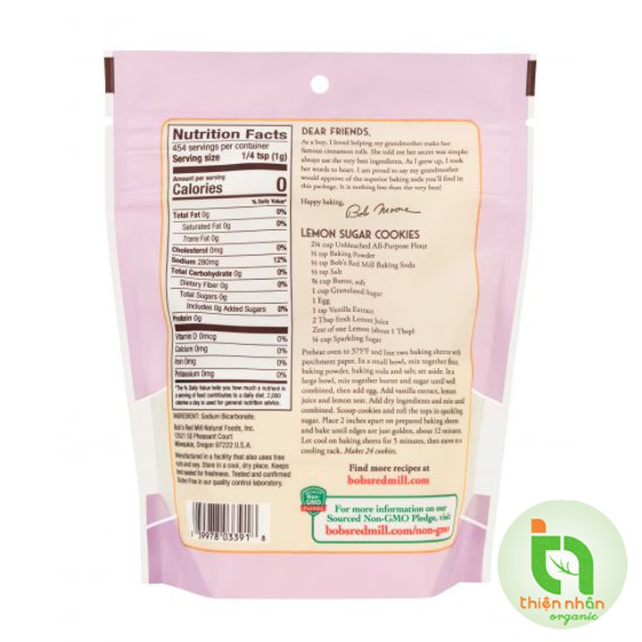 Muối nở Bob's Red Mill 454gr Baking Soda