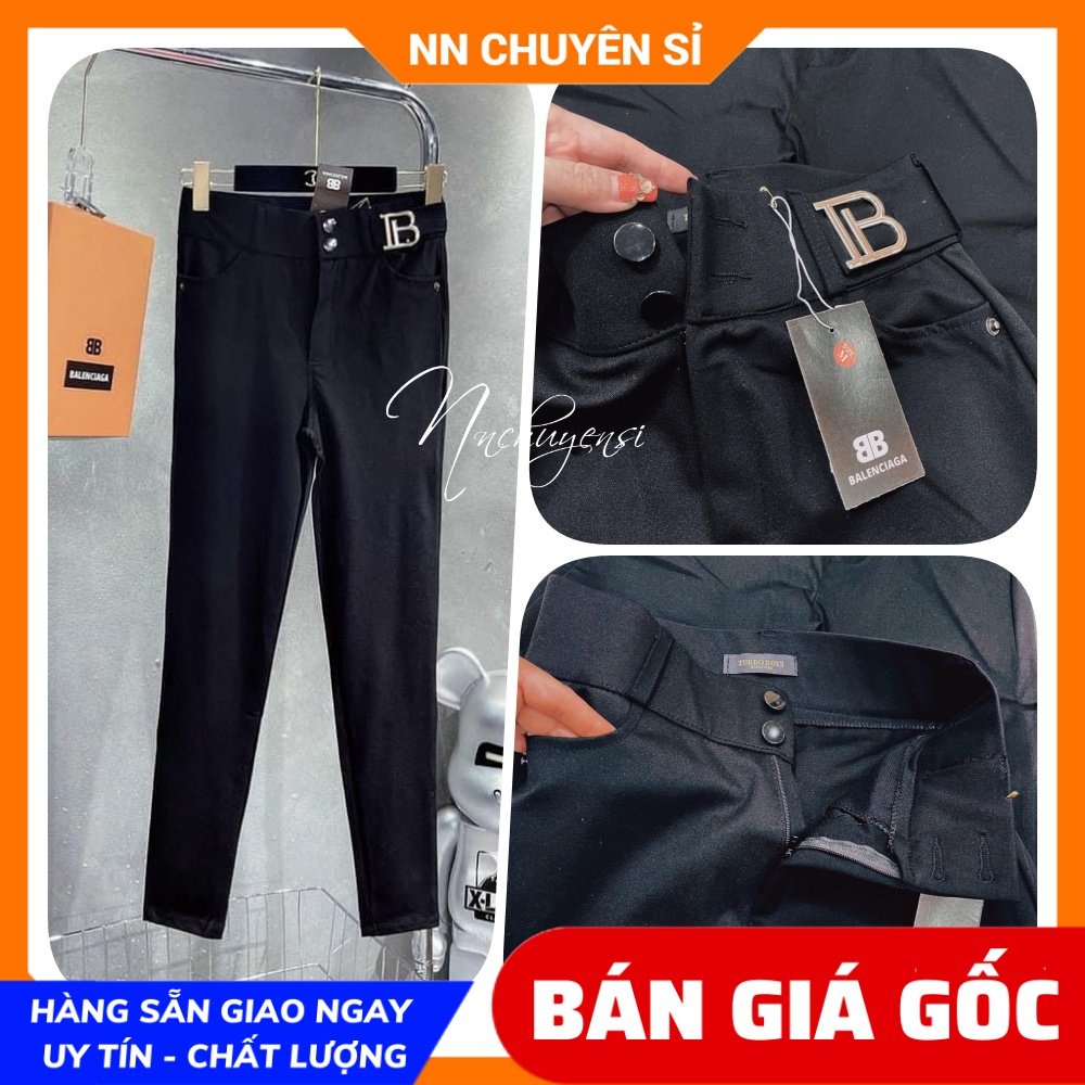 Quần tregging thun umi cao cấp co giãn lên phom ôm dáng lưng phối logo BB dễ thương TS393