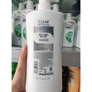 Dầu gội clear bạc hà 900ml