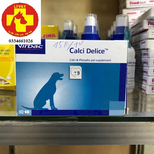 [Xả hàng] Viên lẻ Can.xi Deli ce Vi.rbac vị ngon dễ hấp thu phòng sốt sữa, hạ bàn trên chó