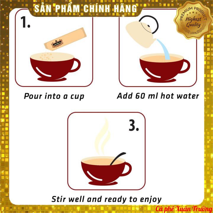 Cà phê đen hòa tan TNI KING COFFEE ESPRESSO HỘP 15 stick | BigBuy360 - bigbuy360.vn