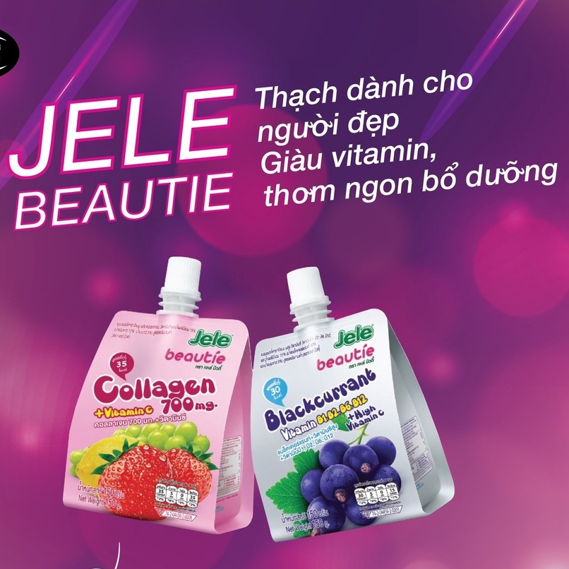 Nước Ép Trái Cây Thạch JELE BEAUTIE bổ sung vitamin, collagen đẹp da, tốt cho sức khỏe 150g