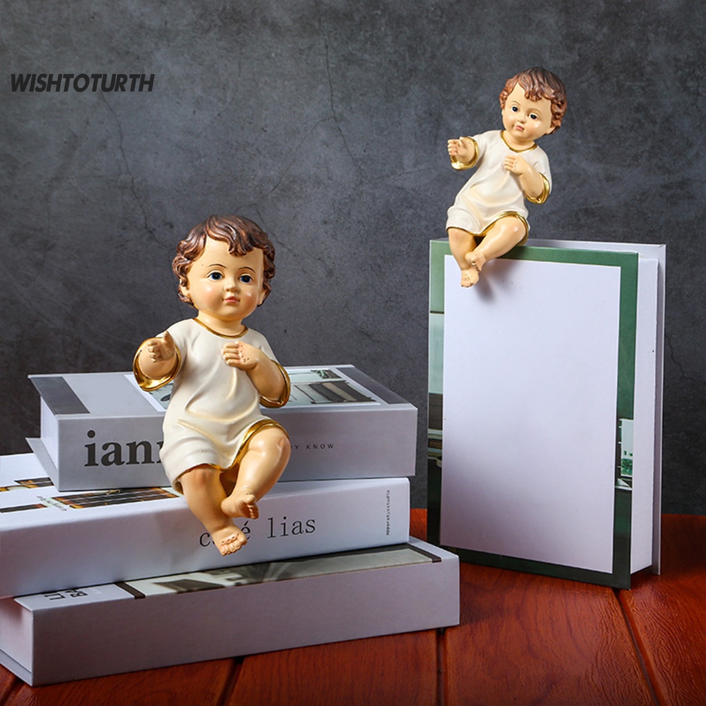 Bức Tượng Nhỏ Để Bàn Trang Trí Giáng Sinh Bằng Nhựa resin Hoạt Động Thiên Nhiên