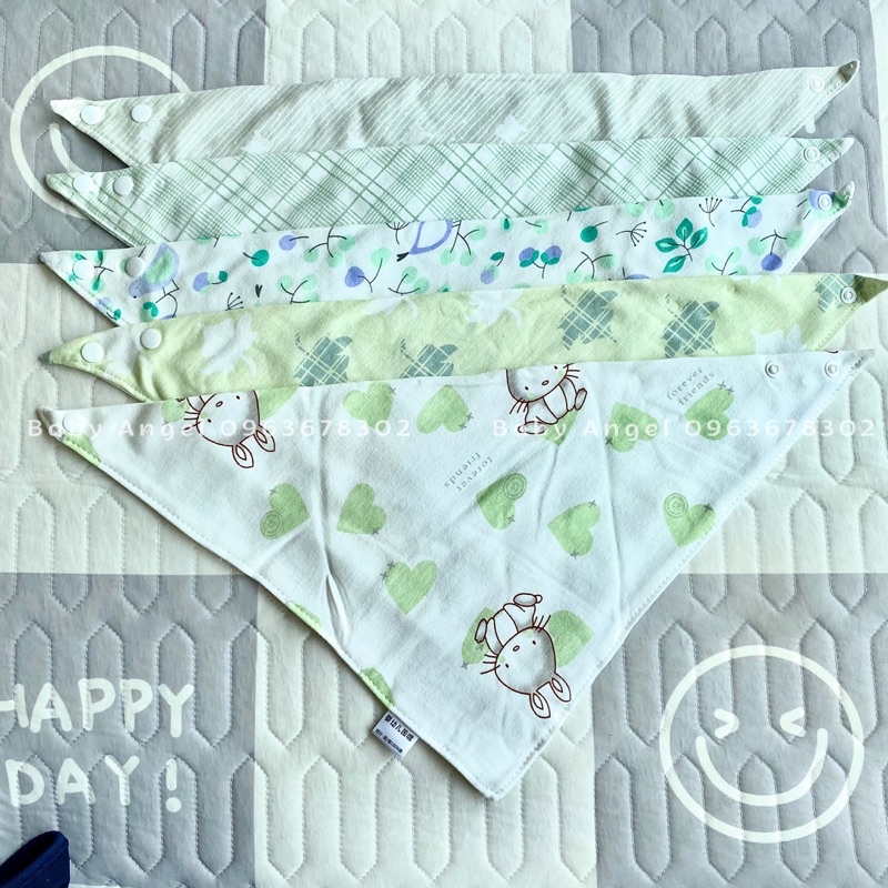 [𝑮𝑰𝑨́ 𝑹𝑬̉ 𝑵𝑯𝑨̂́𝑻] Set 5 yếm 100% Cotton cao cấp cho bé, hình ngộ nghĩnh siêu đáng yêu