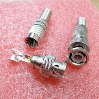 Đầu BNC connector 50 ohm nối cáp RG174 RG316 RG58 RG59 v.v.  loại tốt cho dây Osilop