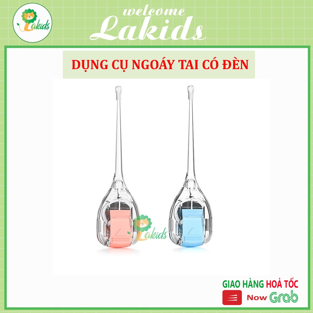 Dụng cụ ngoáy tai cho bé có đèn sáng rất tiện lợi Lakids