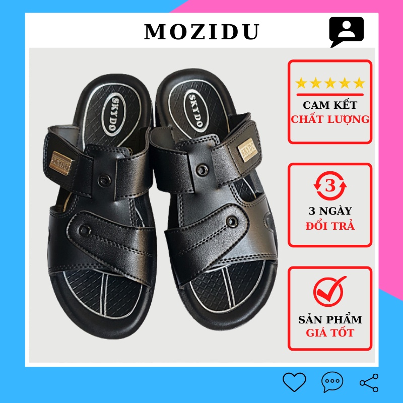 Dép quai ngang nam đúc nguyên khối dép nam trung niên MOZIDU SK01