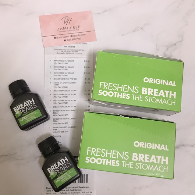 Viên thơm miệng Breath pearls Úc