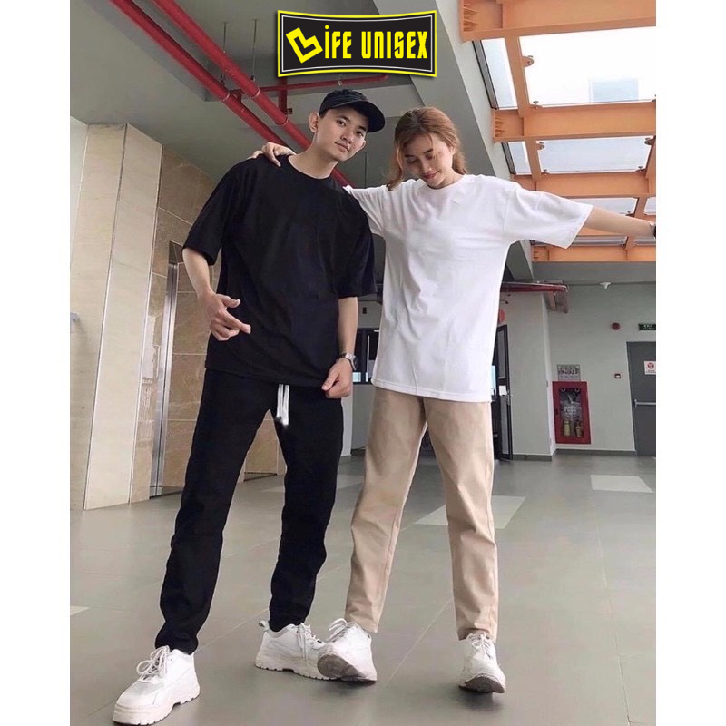 Quần Kaki Nam Nữ Unisex vải loại 1 co giản quần Baggy kaki ống rộng suông