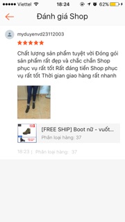 Boot nữ - vuốt xem hình thật