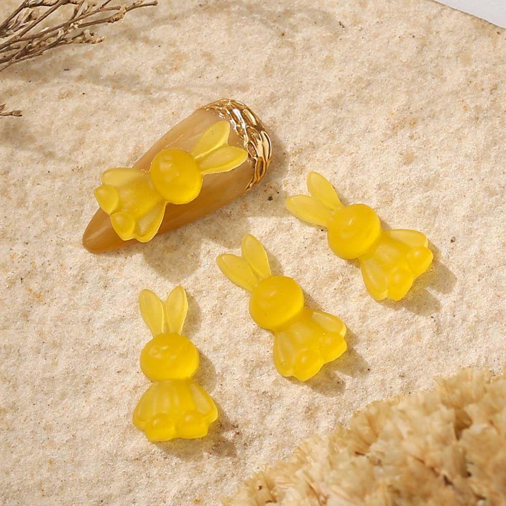 Phụ Kiện Trang Trí Móng Tay Hình Thỏ Dạ Quang 3D Xinh Xắn Charms