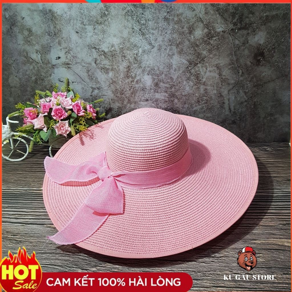 Nón cói_mũ cói đi biển freeship extra vành rộng phối nơ siêu tinh tế làm toát lên vẻ đẹp trẻ trung và kiêu sa