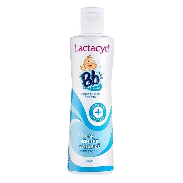 Sữa tắm gội trẻ em giảm rôm sảy và hăm kẽ Lactacyd Bb 60ml