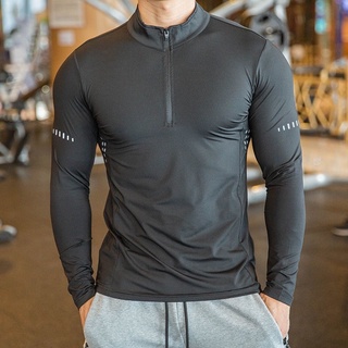 Áo Dài Tay Body Giữ Nhiệt Cổ Trụ Khoá Kéo Gymboss A101