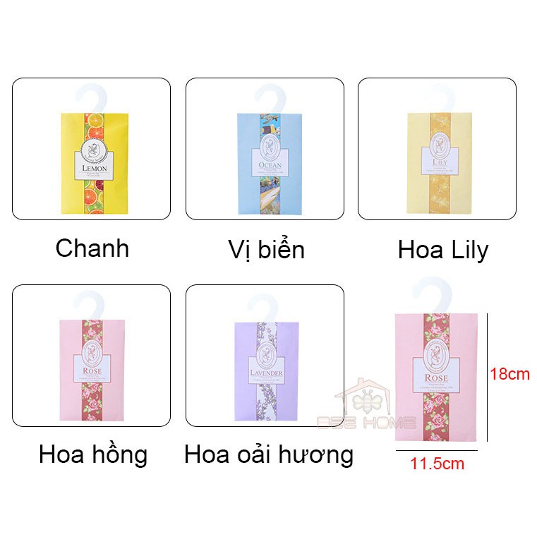 Túi thơm hoa khô treo phòng, tủ quần áo (vỏ nhiều mầu) - Beehome - Túi thơm nhỏ gọn