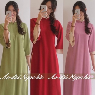Áo dài dáng suông tay 2 lớp dáng đẹp