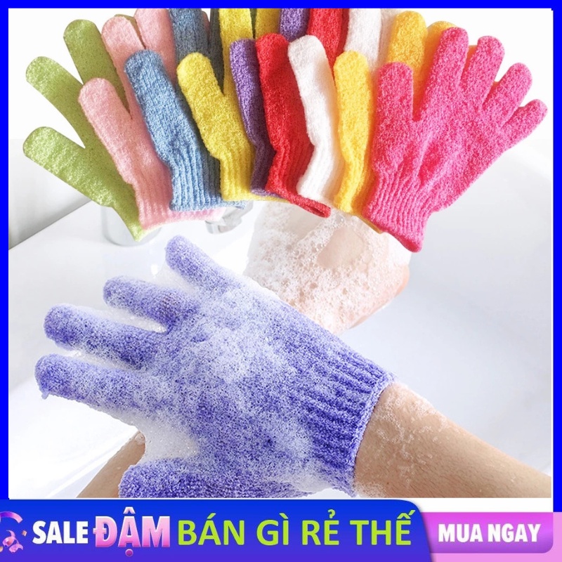 Bao tay tắm thư giãn tẩy tế bào chết, massage giúp lưu thông máu tiện ích.