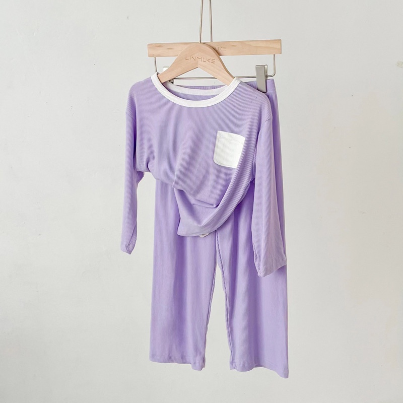 Bộ Đồ Ngủ Tay Dài TTC143 Chống Muỗi Thoáng Khí Thời Trang Mùa Hè Cho Bé Trai Và Gái