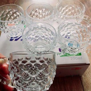 Bộ 6 cốc thủy tinh kim cương