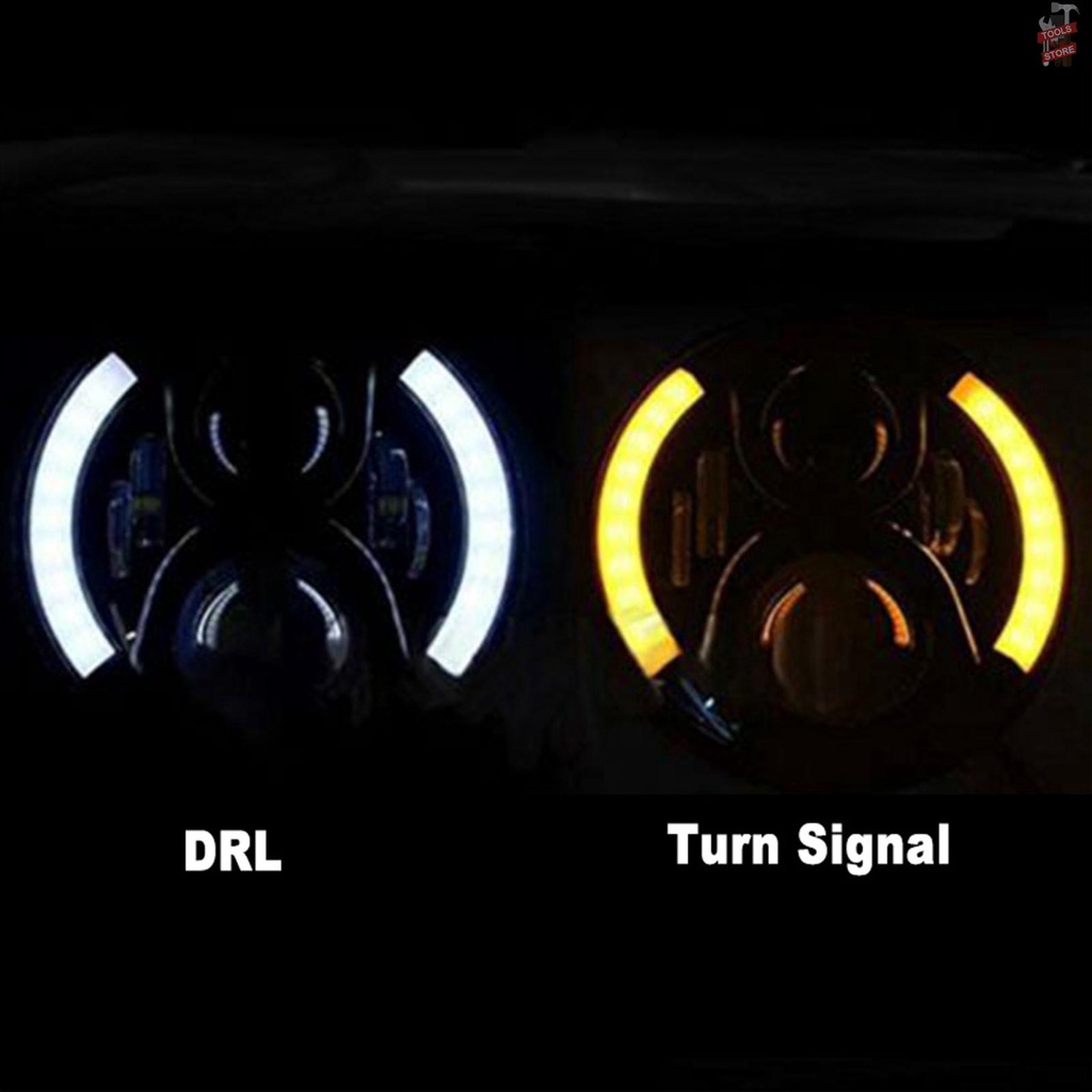 Đèn Pha LED Hình Tròn 7 Inch 12V/24V Thay Thế Cho Xe Jeep Wrangler