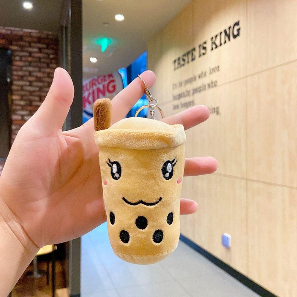JARRED Móc Khóa Hình Ly Nước Ép Nhồi Bông Dễ Thương