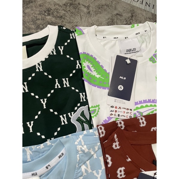 Áo Phông Unisex In Logo Toàn Áo Monogram Chất Cotton 100% Mịn Mát