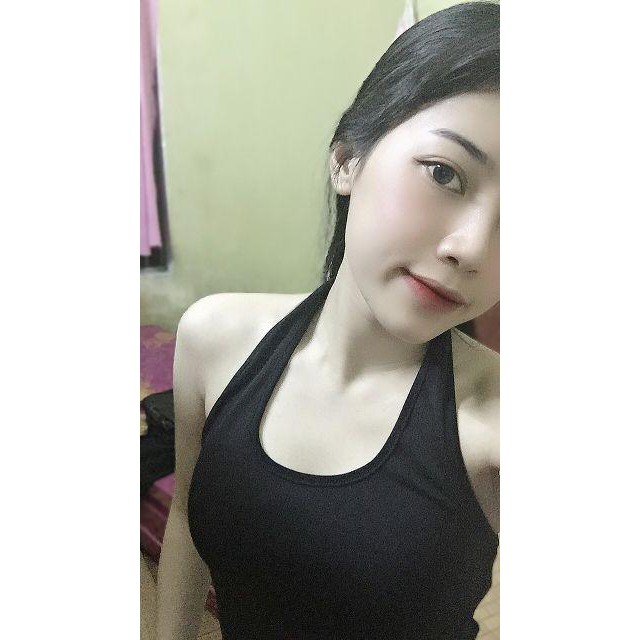 Áo croptop kiểu yếm dây chồng cổ chất thun gân len Free Size dưới 53kg dành cho nữ cá tính sexy gợi cảm