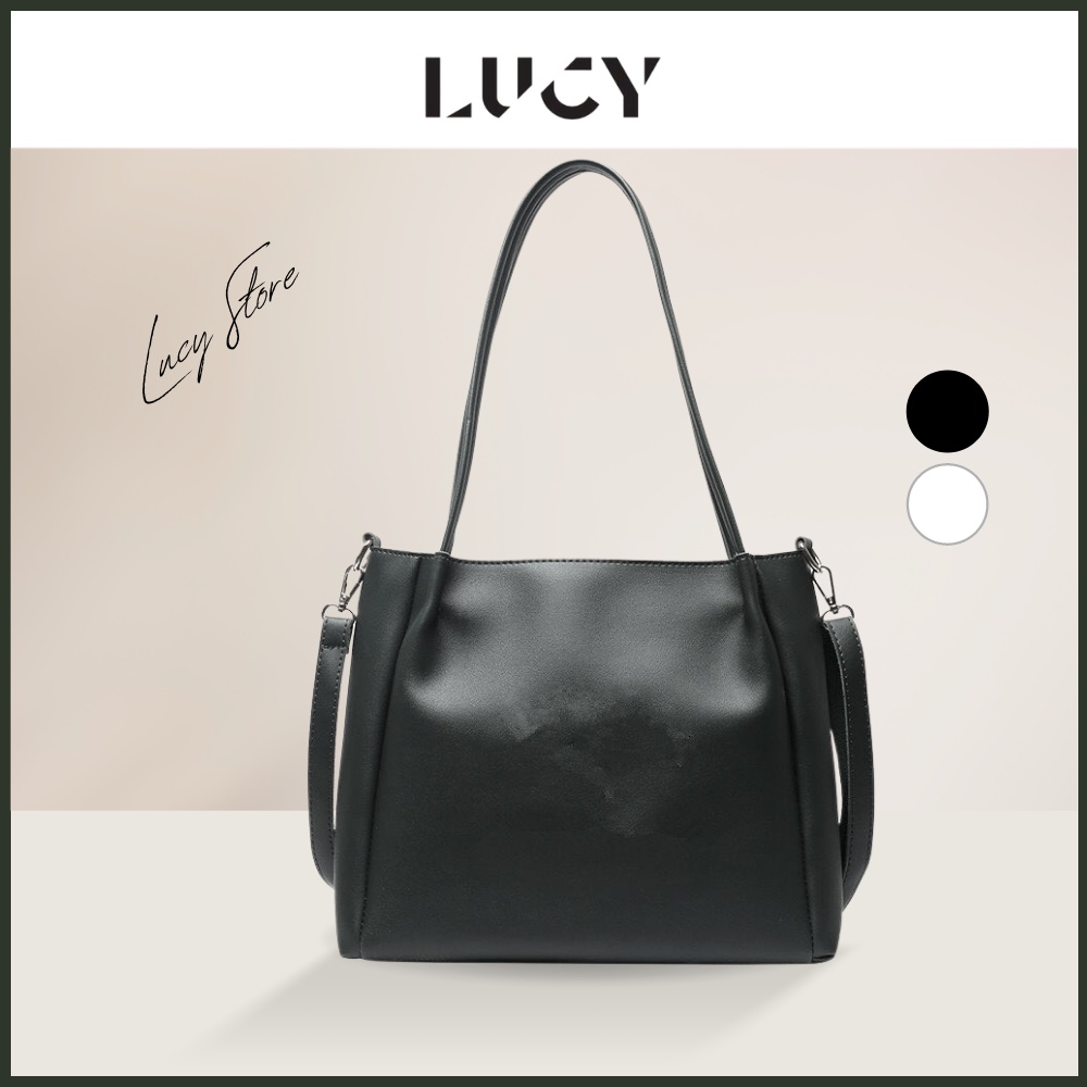 Túi đeo chéo Tote nữ Lucy Store đựng vừa size A4 thích hợp đi làm đi chơi kiểu dáng Hàn Quốc