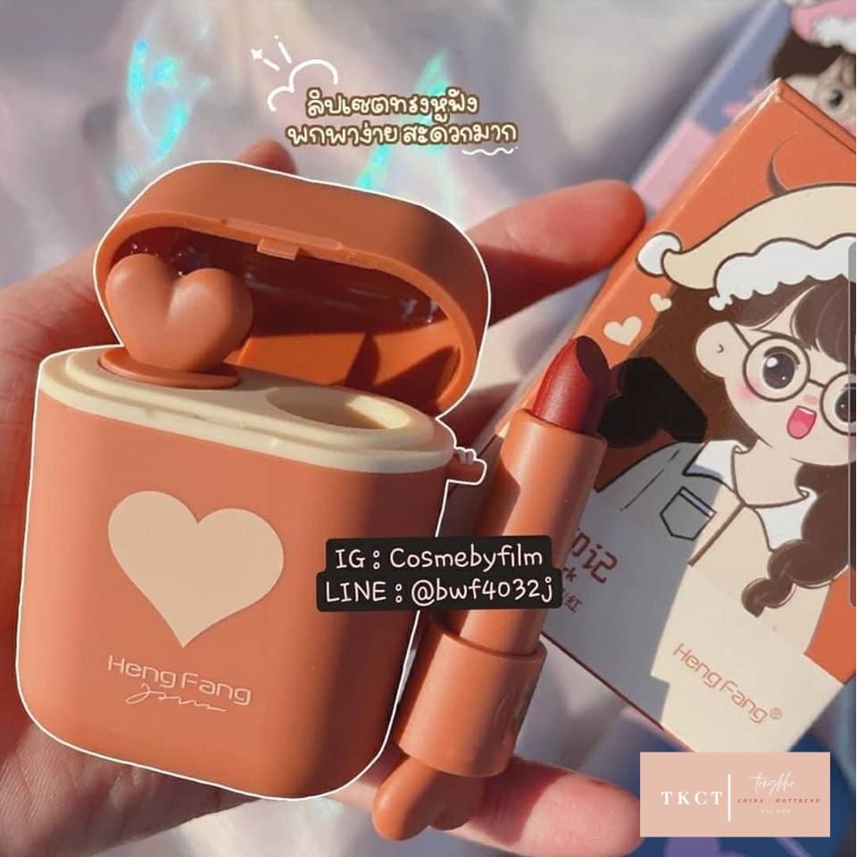 Son Hengfang Hình Airpod Tai Nghe Set 2 Cây TONGKHOCHITUE , Son Môi Cute Nội Địa Trung | BigBuy360 - bigbuy360.vn