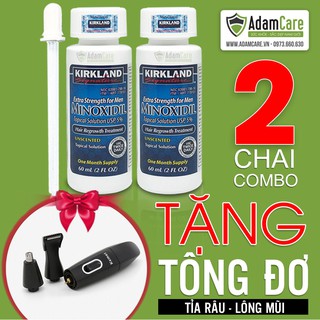Thuốc mọc râu Minoxidil 5% Combo 2 lỏng tặng tông đơ