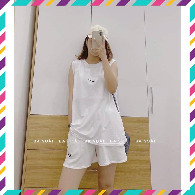 Bộ Thể Thao Nữ 3 Lỗ, Set Quần Áo Thể Thao Nữ Sát Nách Quần Cộc A54. X010