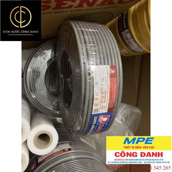 100 mét dây điện daphaco đôi 2x2.5 tròn 2 lớp vỏ - Fa2x2.5