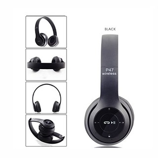 Tai nghe chụp tai bluetooth p47,có khe thẻ nhớ