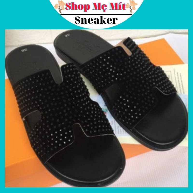 Dép Nam ❤️FREESHIP❤️ Dép Nam Chữ H Đính Đá - Dép Quai Ngang Cao Cấp DG82
