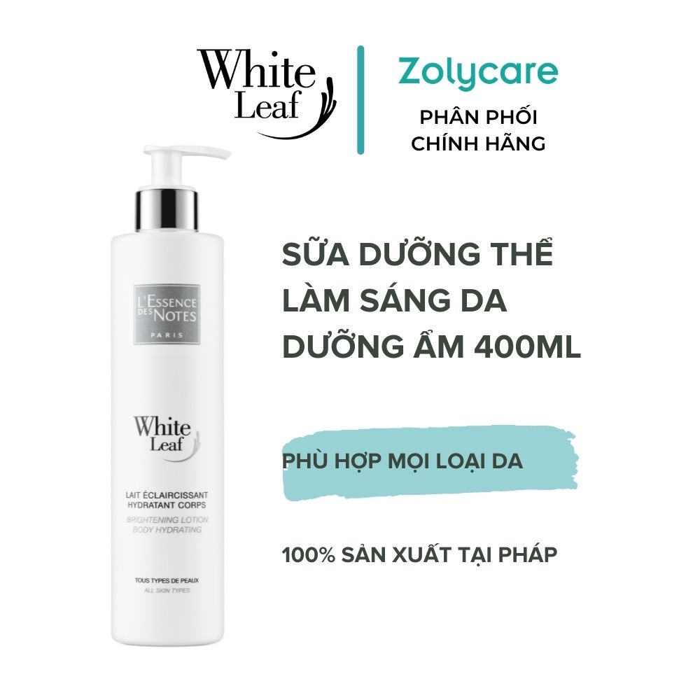 Sữa Dưỡng Thể Sáng Da Dưỡng Ẩm L'Essence des Notes White Leaf Brightening Lotion Body Hydra 400ml