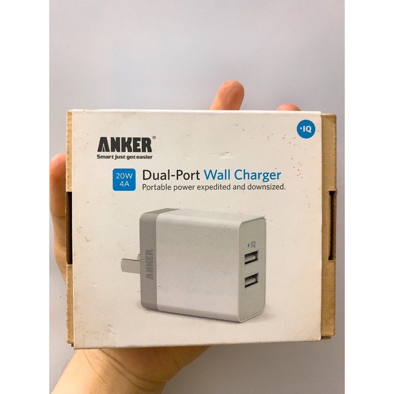 [New full box] - Củ sạc nhanh Anker Dual-Port Wall Charger 2 cổng sạc tiện lợi bảo hành 3 tháng