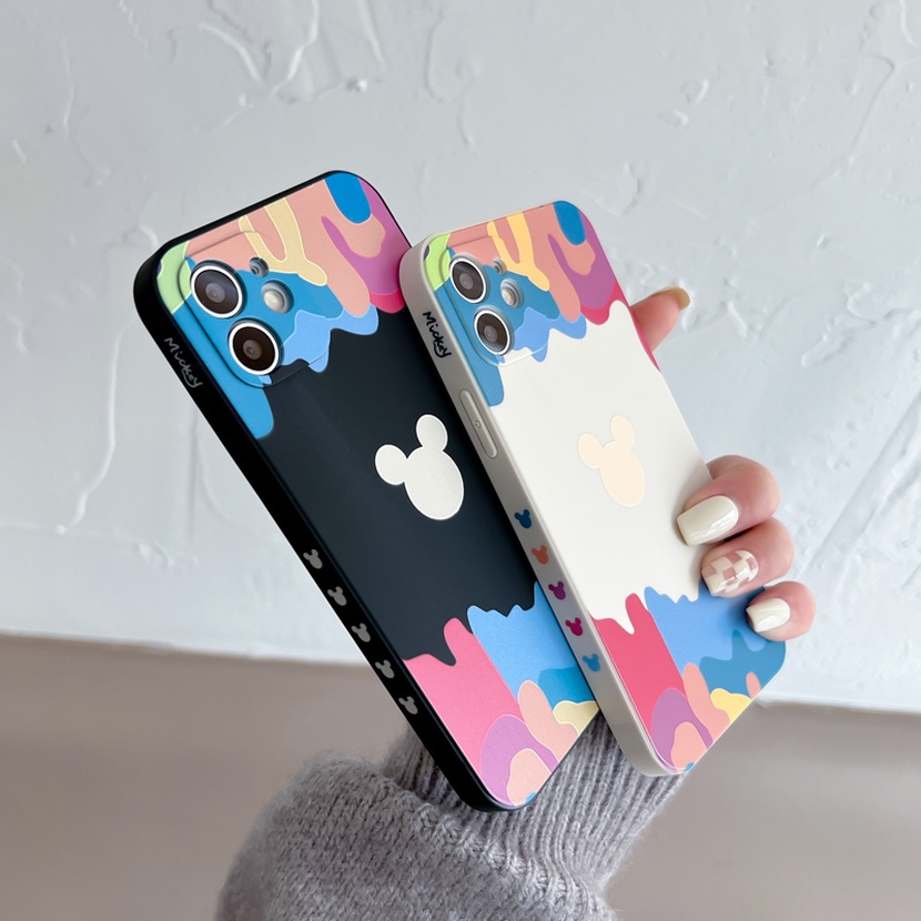 Ốp Điện Thoại TPU Mềm Hình Mickey Minnie Màu Gradient Cho Realme GT Neo3 2 Pro 3T 2T GT Master Edition Q3 Pro Carnival Q5 Pro Q3S X2 XT