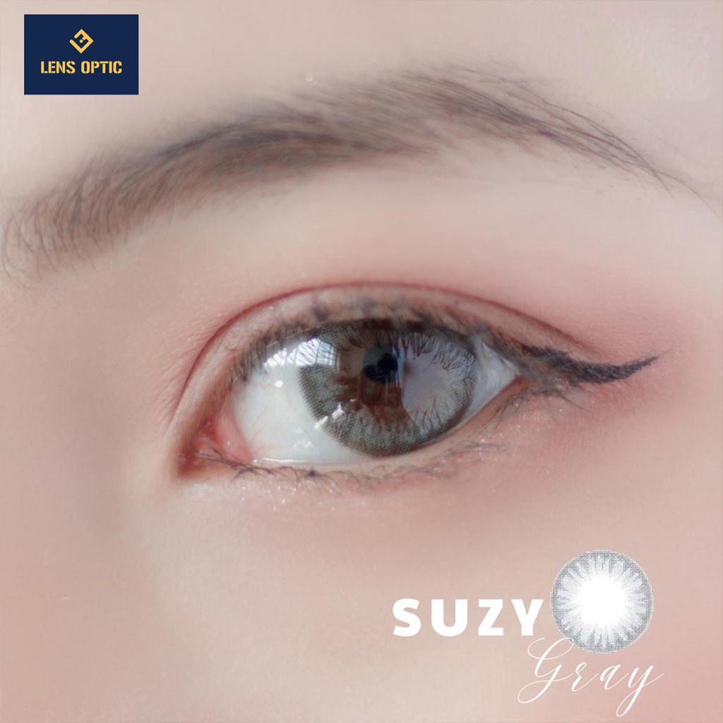 Kính áp tròng 1 ngày LENS OPTIC màu Suzy Gray có độ cho mắt cận