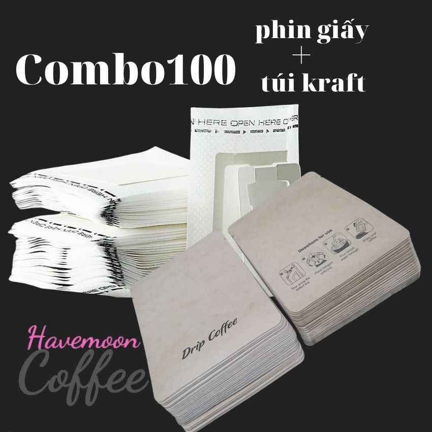 Cafe Rang Xay Phin Giấy Pha Cà Phê Đi Du Lịch Havemoon Coffee Mix 5 Hạt Nguyên Chất Pha Phin Đậm Vị Nguyên Bản