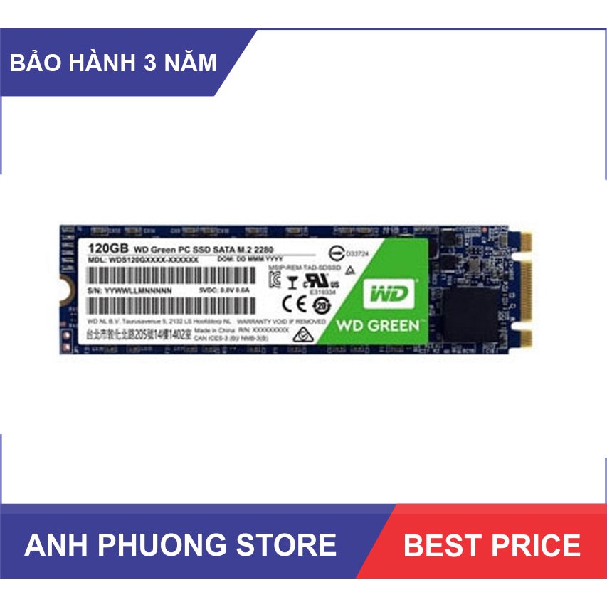 Ổ cứng SSD WD 120GB GREEN M2 WDS120G2G0B