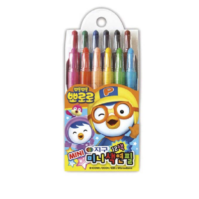 Bút Màu Mini (12 Màu) Pororo Mini Color Pencil 12 Colors (Sharp Type)