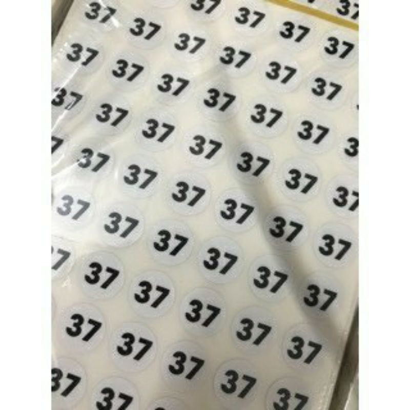 70 con tem giá 1 K _ Tem size nhãn số dán_decal Size 35 tới 42 giày dép.