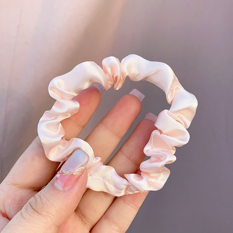 Dây buộc tóc co giãn màu trơn nữ tính thời trang